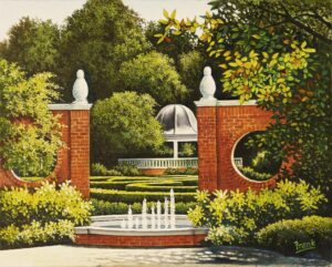 Missouri Botanical Gardens Gazebo - ©Mike Frank - Oil on canvas - 16 x 20 inches – $550