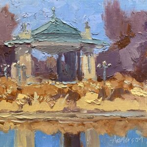 Nathan Frank Bandstand_©Michaelanderson_2022_oil_8x8_165