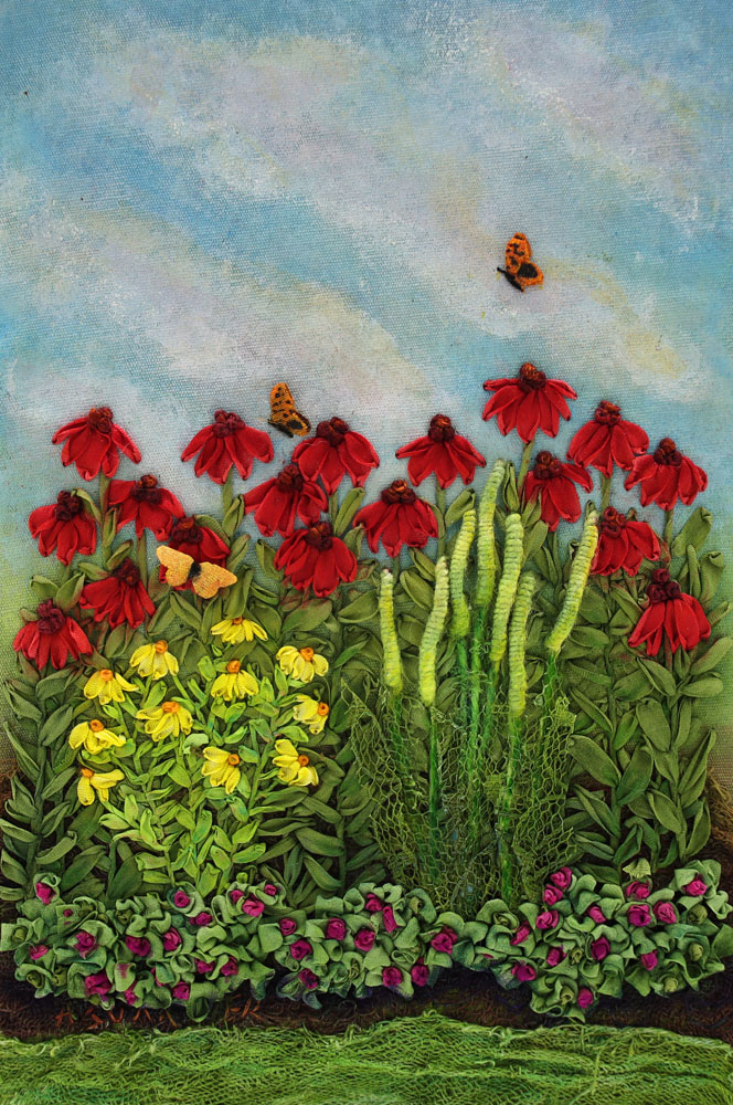 Summer Magic - ©Ana Sumner - Mixed Media Fiber Art - 8 x 10 inches $295.