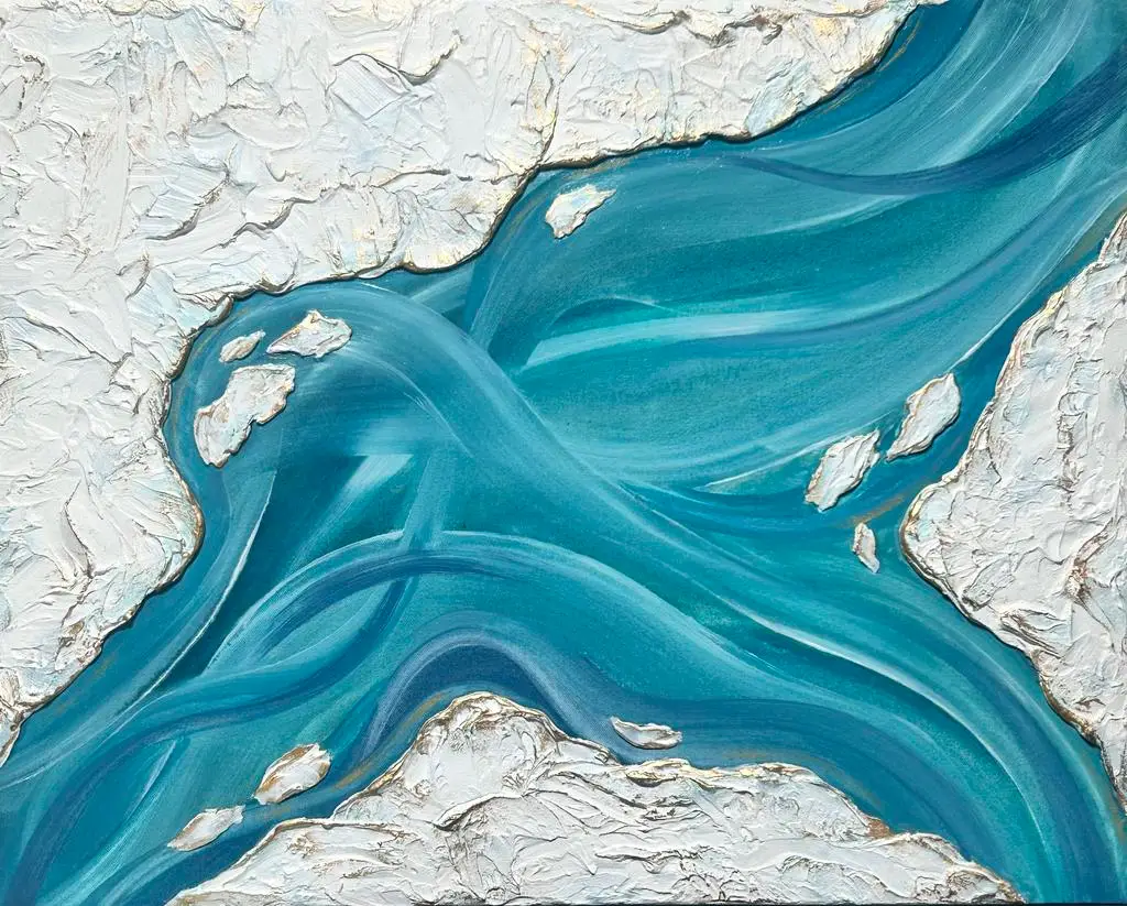 Flowing Dreams - © Elena Rybak - Mixed Media on Canvas - 24X30inches - $750