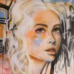 Paint me neon - © Angela Fromme - acrylic on canvas - 36x36 -$2222