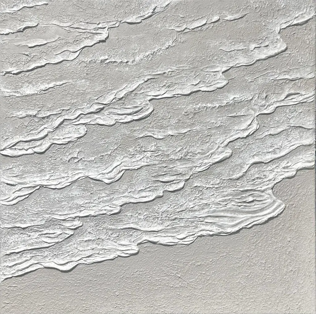 Waves 3 - © Elena Rybak - Mixed Media on Canvas - 24X24 inches - $650.j