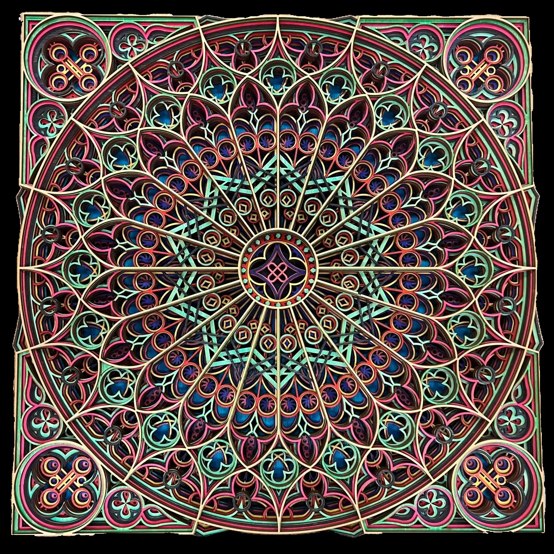Gothic Rose Window - ©Karen DeGuire - Laser Cut Wood