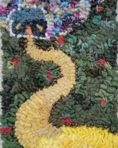 Yellow Brick Road -
©Sheri Ahner -Hooked Rug - 8.5x11 inches - $225