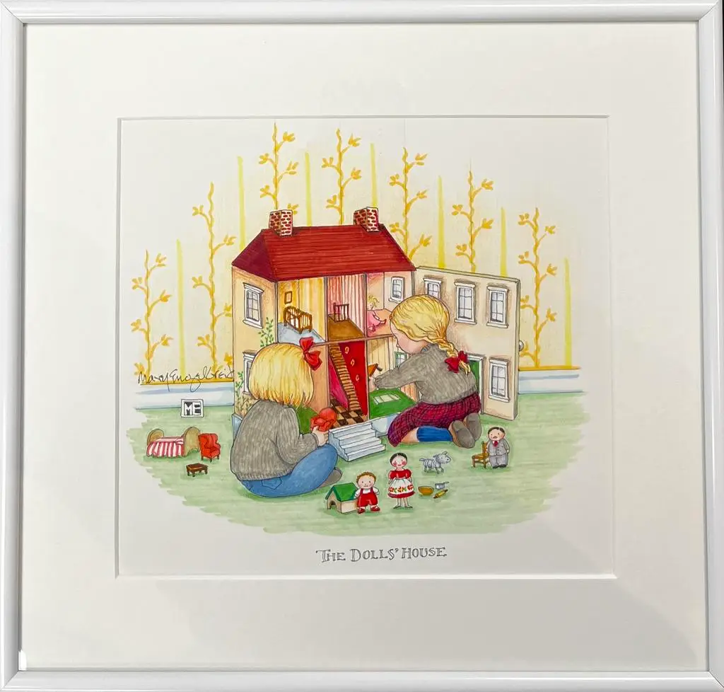 #253 -The Doll's House -©Mary Engelbreit - Drawing - 10.75 x 11.5 - $995