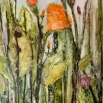 Iceland Poppies 13 x 8 Watercolor on Yupo - $295