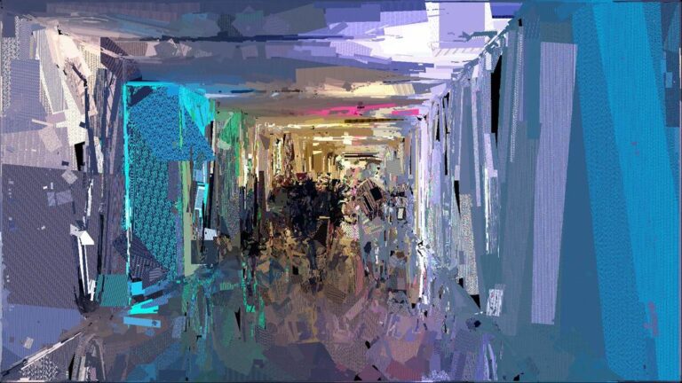 The Hall of Procedural Textures - ©Matt Bryan - dye sublimated aluminum - 24 x 13.5 inches - $800