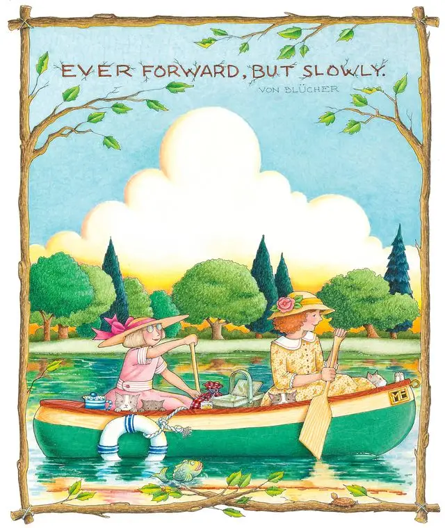 Ever Forward - ©Mary Engelbreit - colored pencil and marker drawing - 15 x 13.5 in - $1375