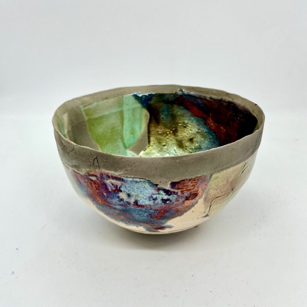 Afrodite- ©Nancy Exarhu - raku  ceramic bowl - 6.5 in diameter x 3in height -  $240