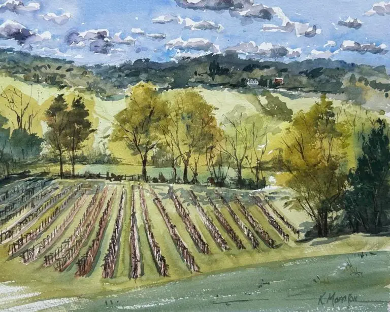 Magnificent View-@Kathy Morrison- watercolor on paper- 18.5 x 22.5” -$385