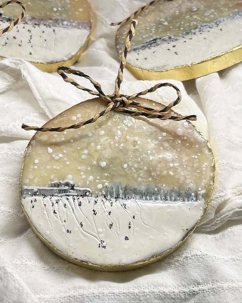 Art Hill Sledding Ornaments - ©Leah Merriman