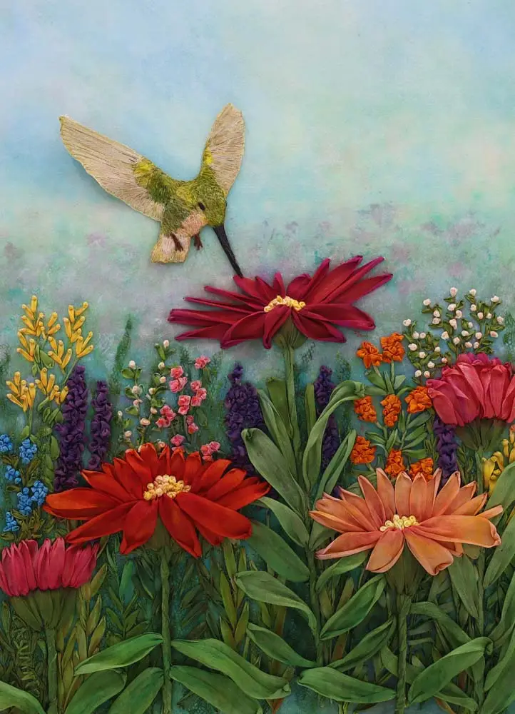 Attracted to Sweetness©Ana Sumner - Mixed Media Fiber Art 12x16 inches $825.00