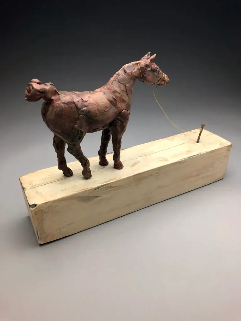 Bunna - ©Caroline Staller - 10.75 x 16 x 3.6_ - ceramic, wood, and metal