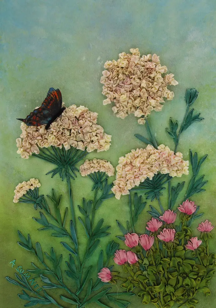 Natrual Beauties web ©Ana Sumner - Mixed Media Fiber Art 8x10 inches $275.00