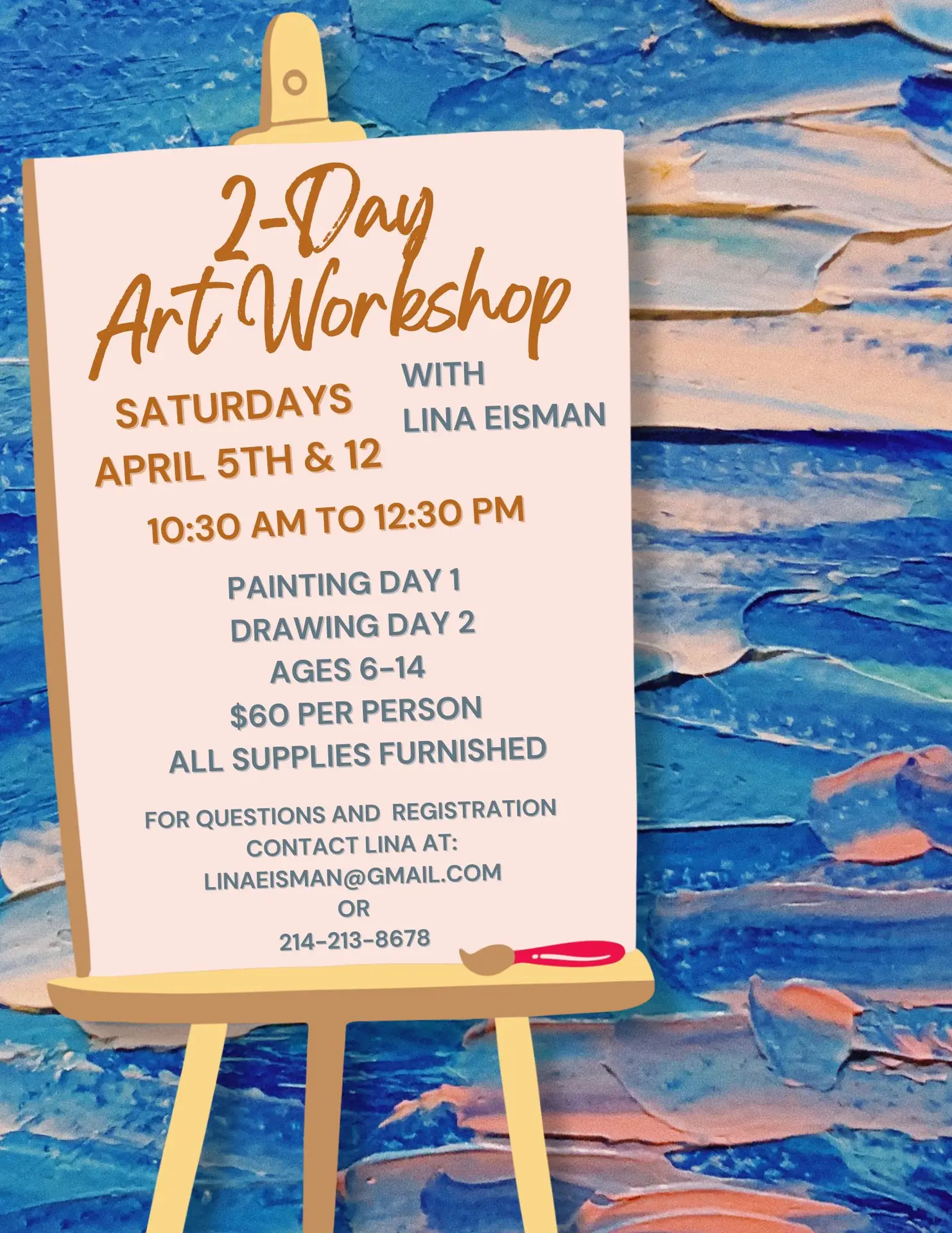 Kids 2-Day Art Workshop with Lina Eisman