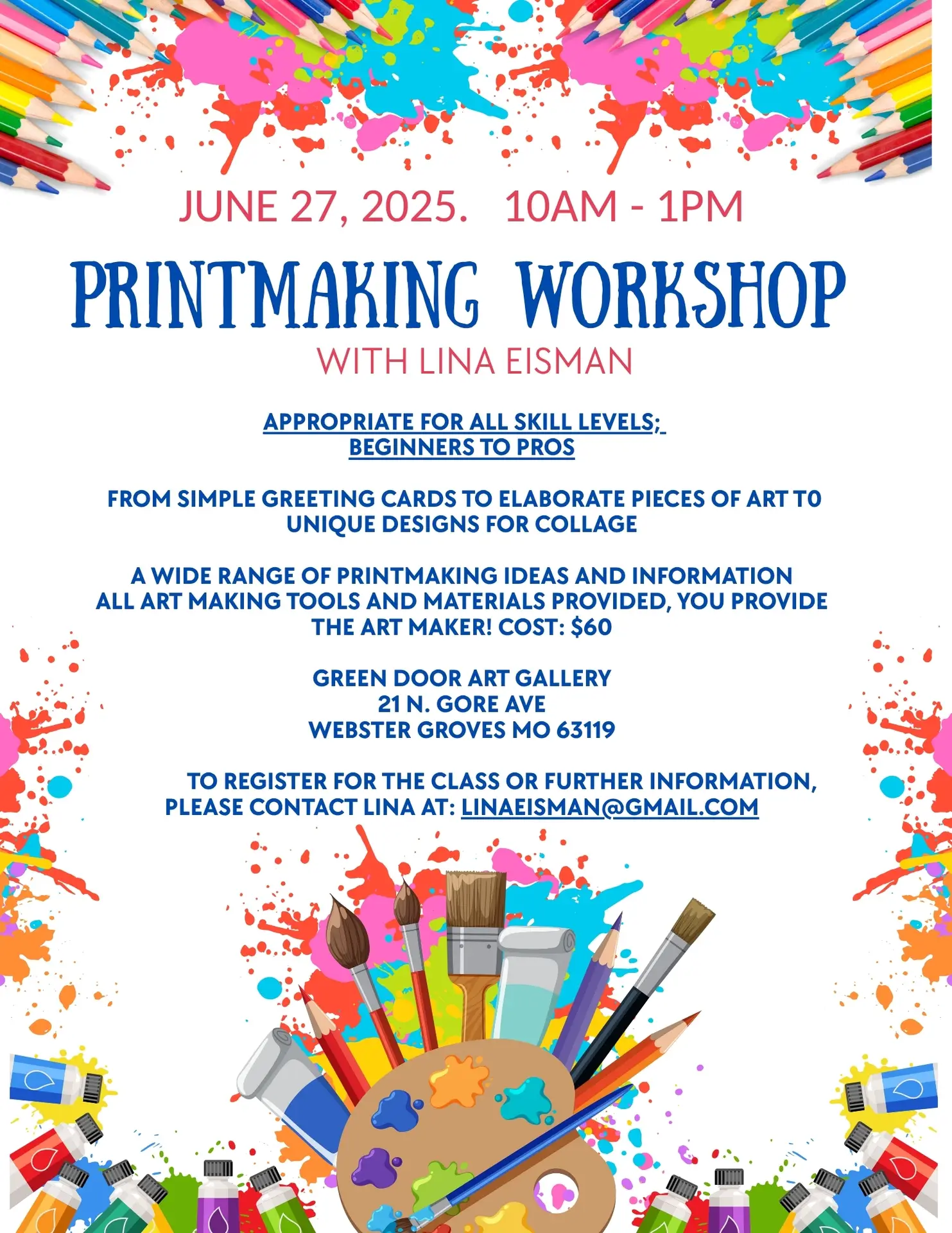 Printmaking Workshop with Lina Eisman