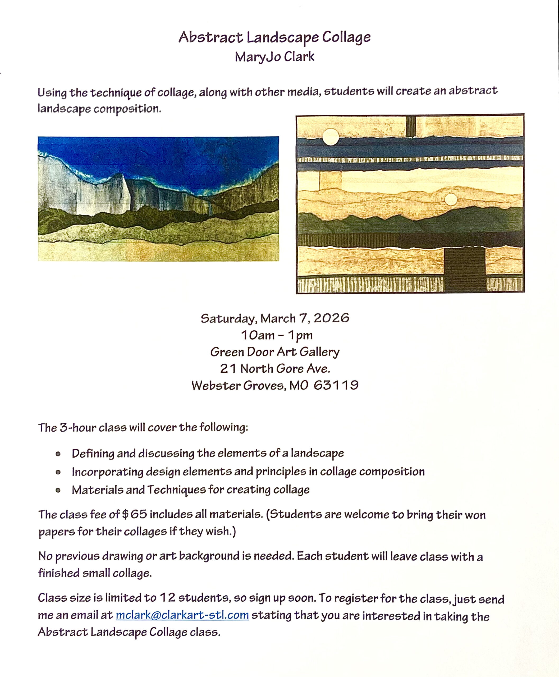 Abstract Landscape Collage with MaryJo Clark