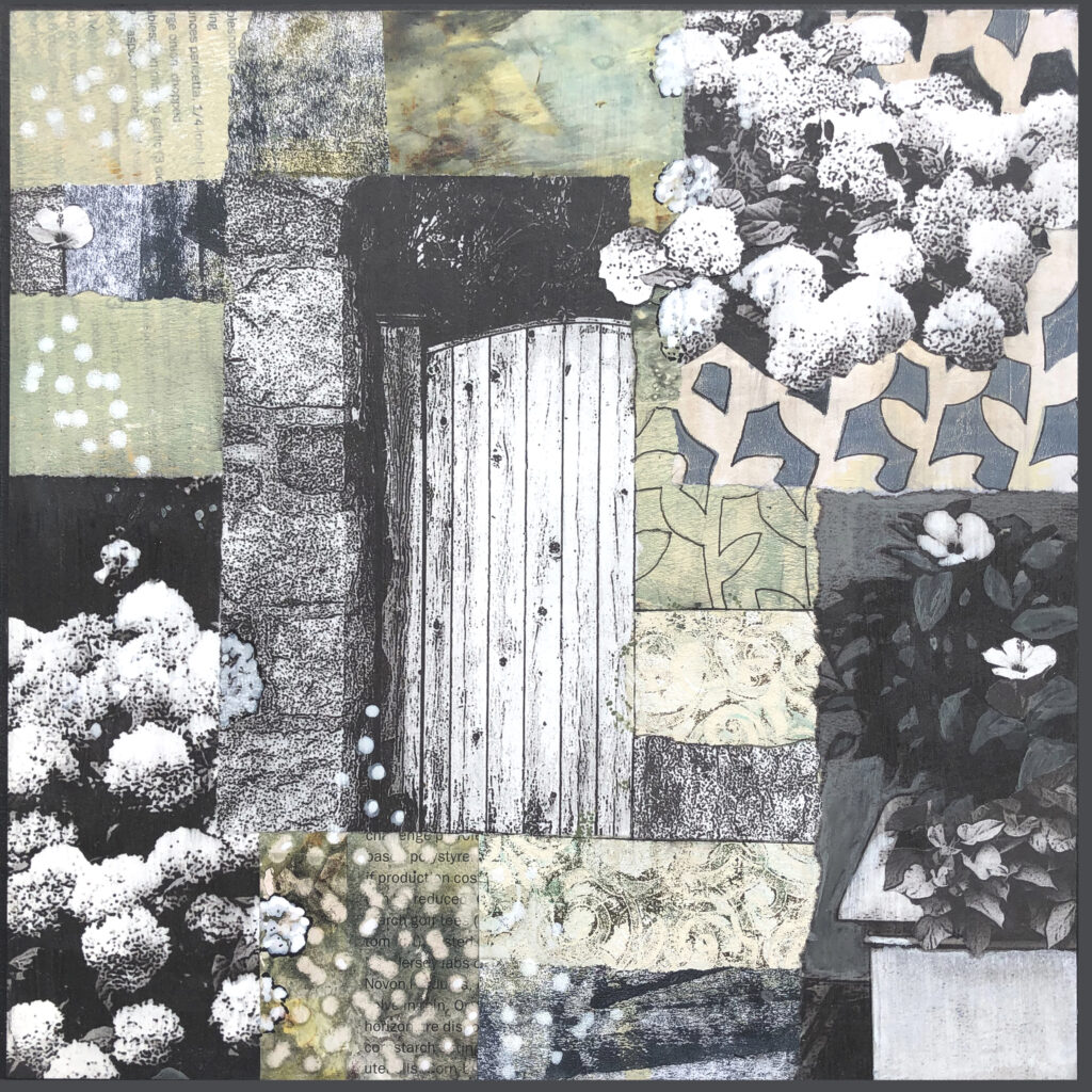 Garden Gate - ©MaryJo Clark - Mixed Media Collage