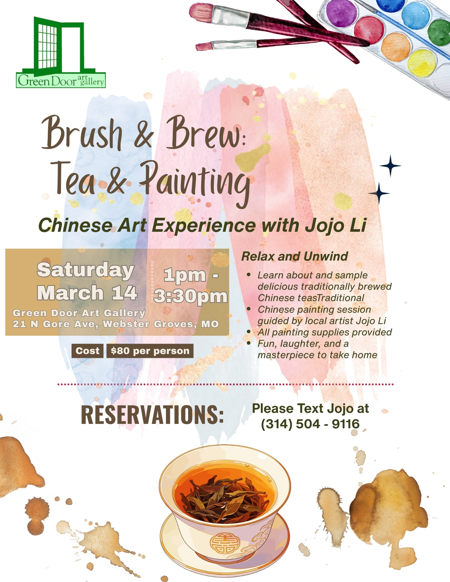Chinese Tea & Painting with Jojo Li