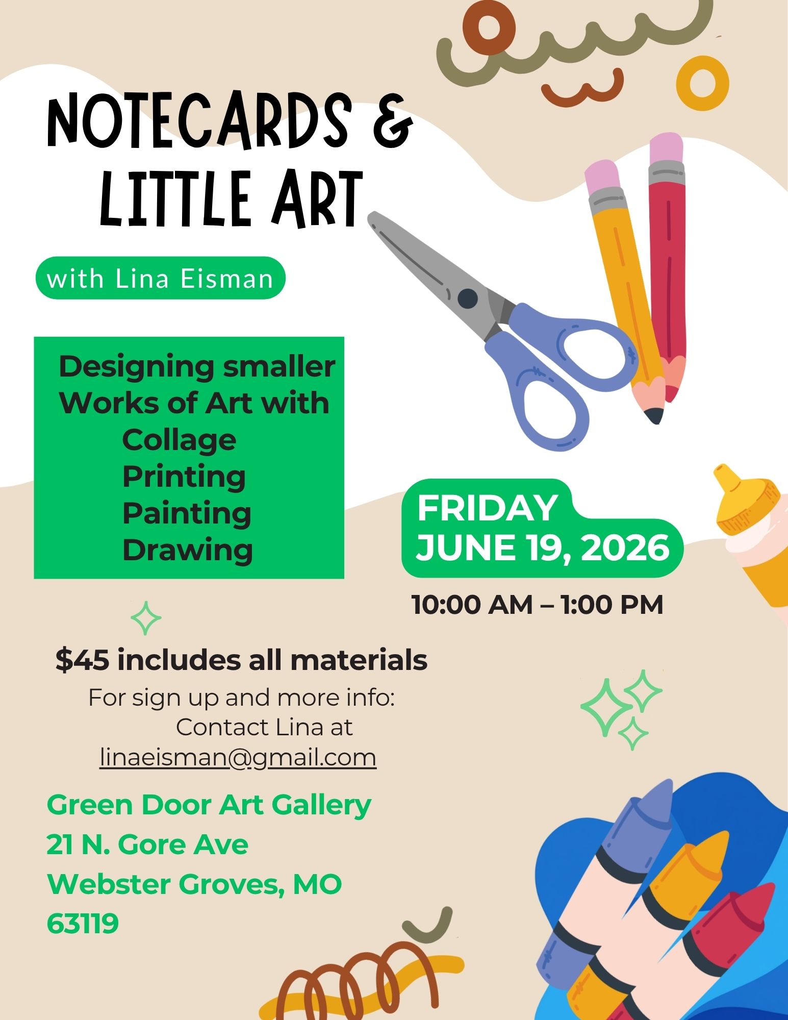 Notecards and Small Art with Lina Eisman