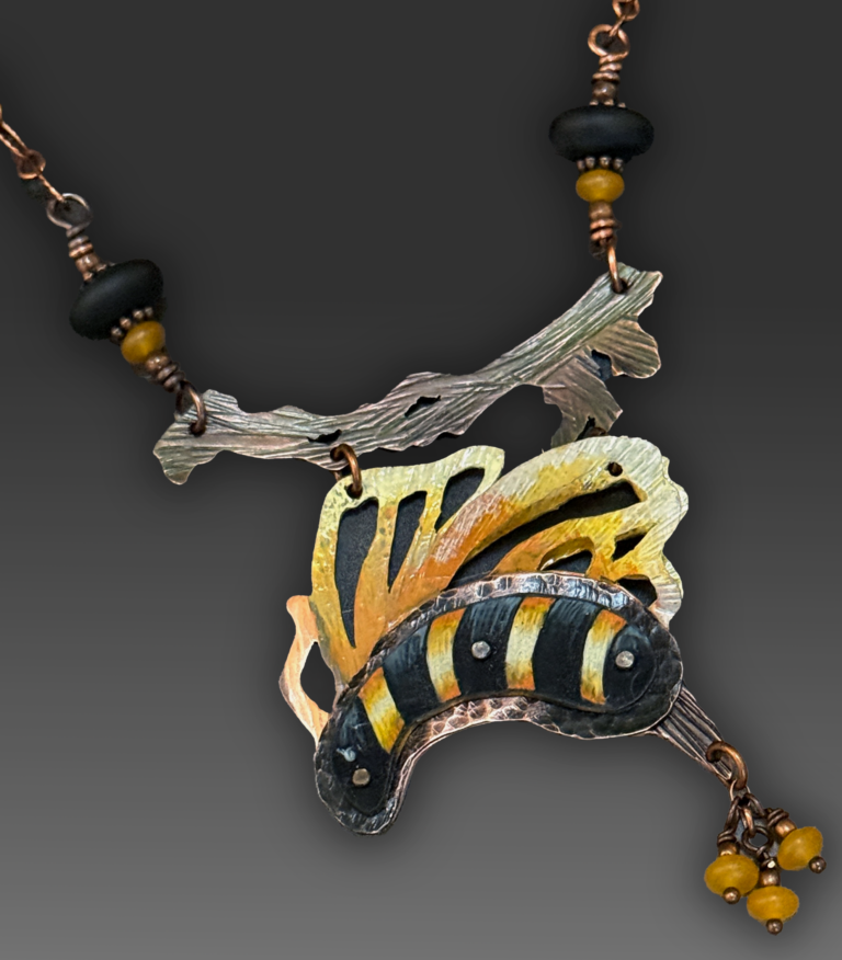 bee necklace sample